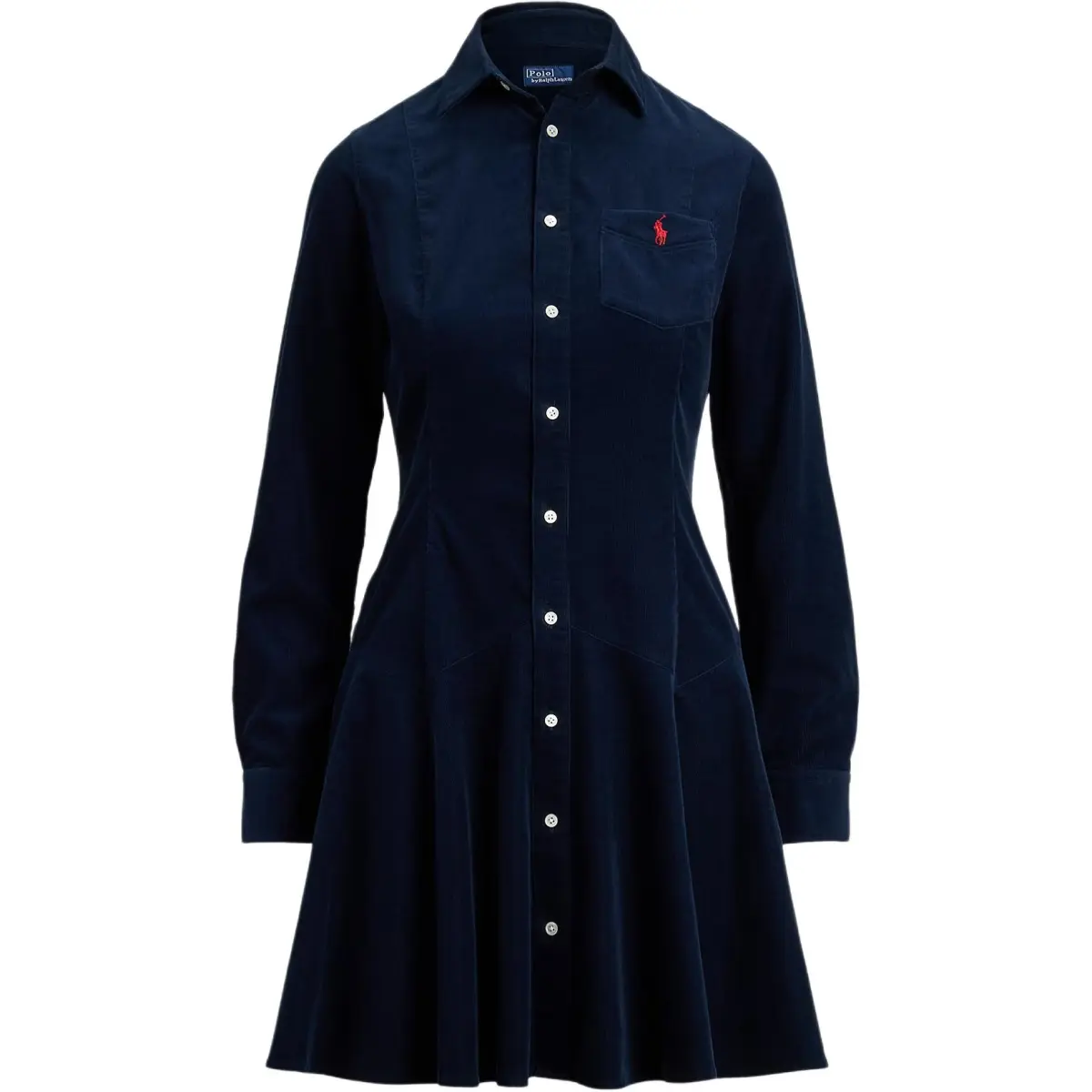 Polo Ralph Lauren Corduroy Flared Shirt Mini Dress