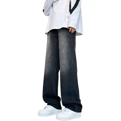 ZHONGGUOHANGTIAN Jeans Unisex Moderate Straight Fit Pants