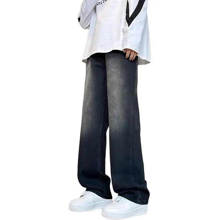 ZHONGGUOHANGTIAN Jeans Unisex Moderate Straight Fit Pants
