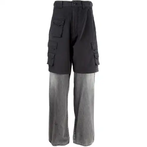 Balenciaga Cargo Pants Men's Black Moderate