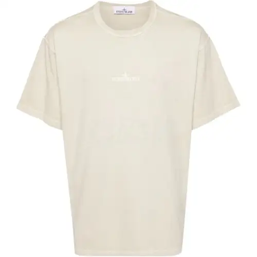 Stone Island logo-embroidered cotton T-shirt