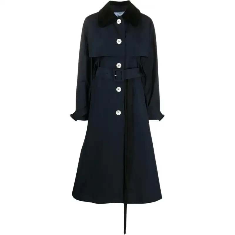 Prada single-breasted belted trench coat