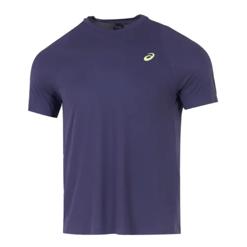 ASICS T Shirts Men's Blue Crew Neck Moderate Straight Fit