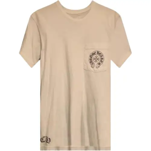 Chrome Hearts T Shirts Unisex Brown Crew Neck Moderate Straight Fit