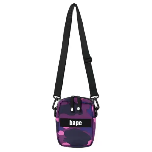 A BATHING APE Bape Print Crossbody Bags Regular Unisex Purple