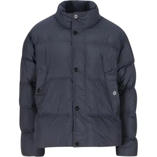 STONE ISLAND Logo Patch High Neck Puffer Jacket