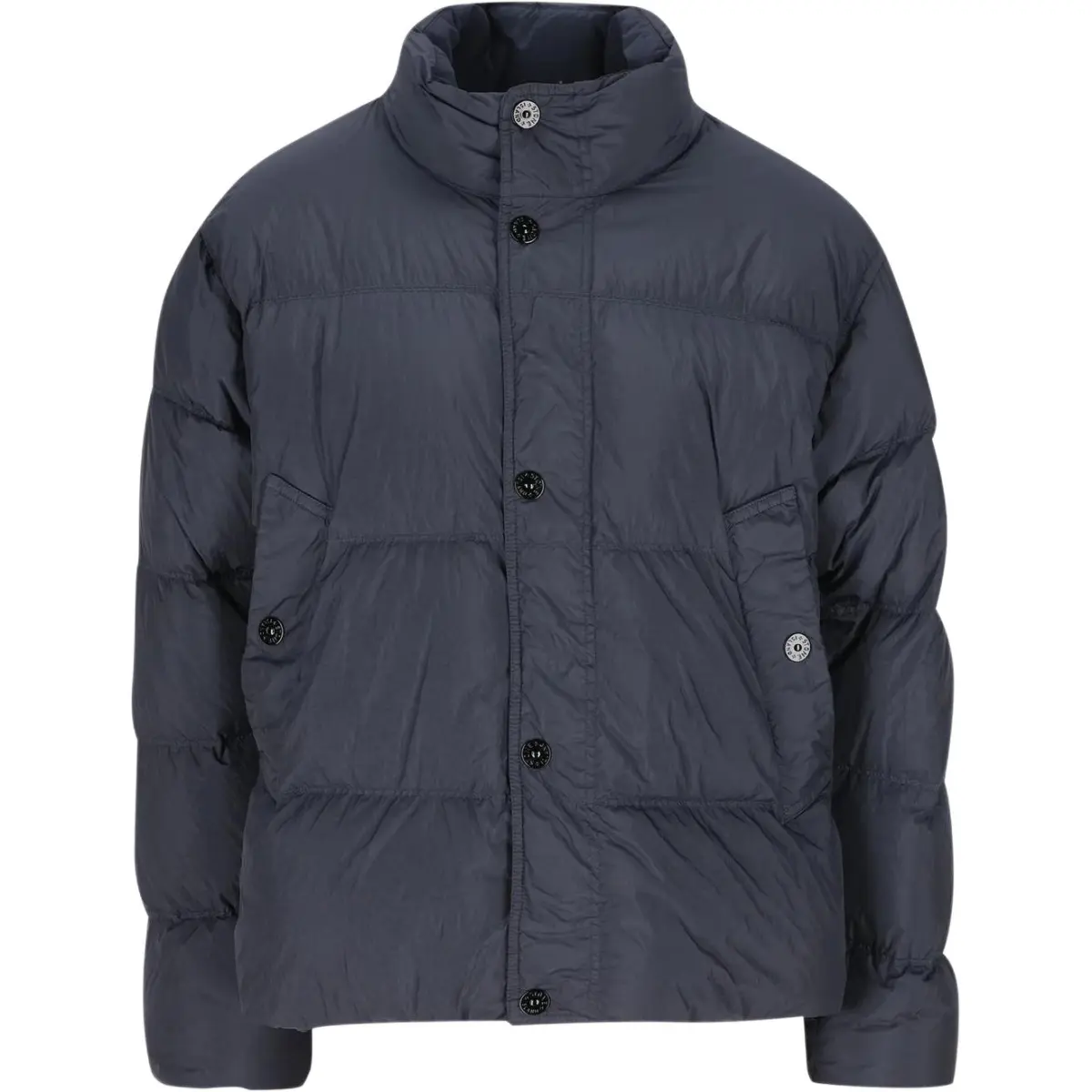 STONE ISLAND Logo Patch High Neck Puffer Jacket