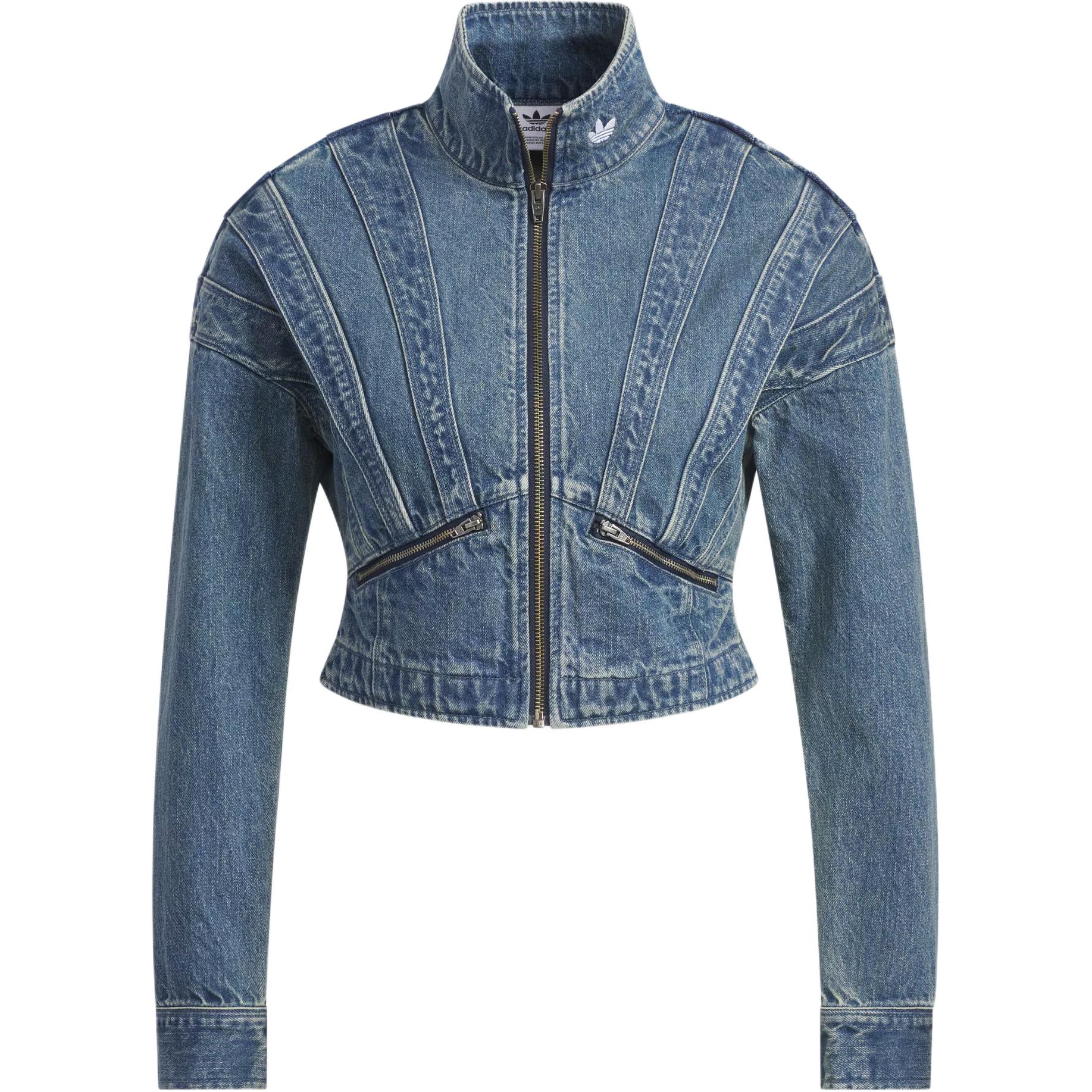 Женская куртка adidas originals SS25 DENIM JACKET (синяя)
