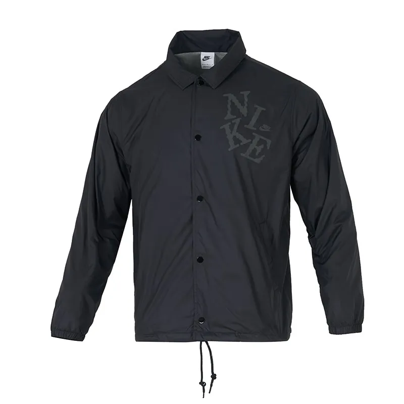 Nike Swoosh Jackets Men's Black Lapel Moderate Other