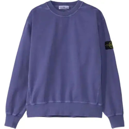 Stone Island Washed Effect Logo Patch Sweatshirt