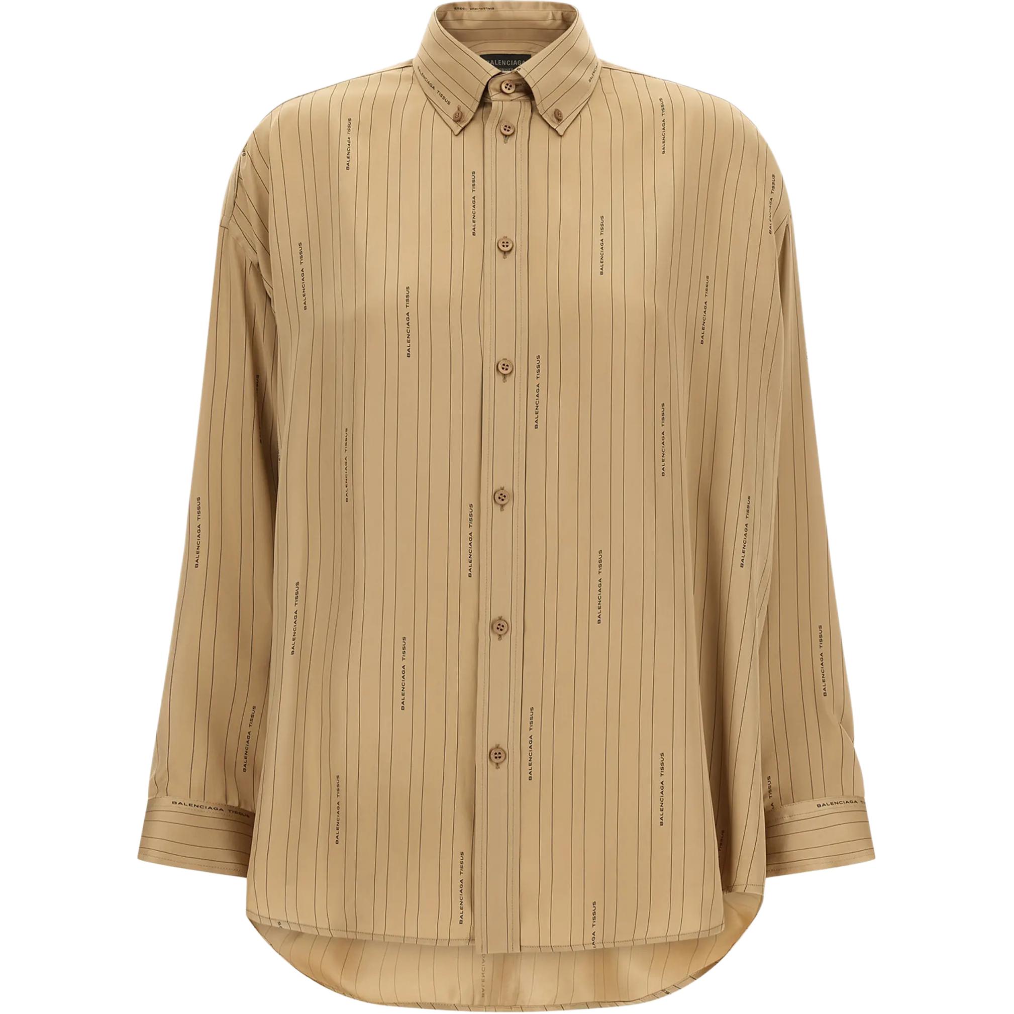 Balenciaga Logo Detailed Long Sleeve Shirt