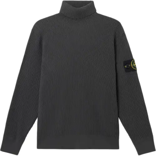STONE ISLAND Logo Patch Turtleneck Jumper