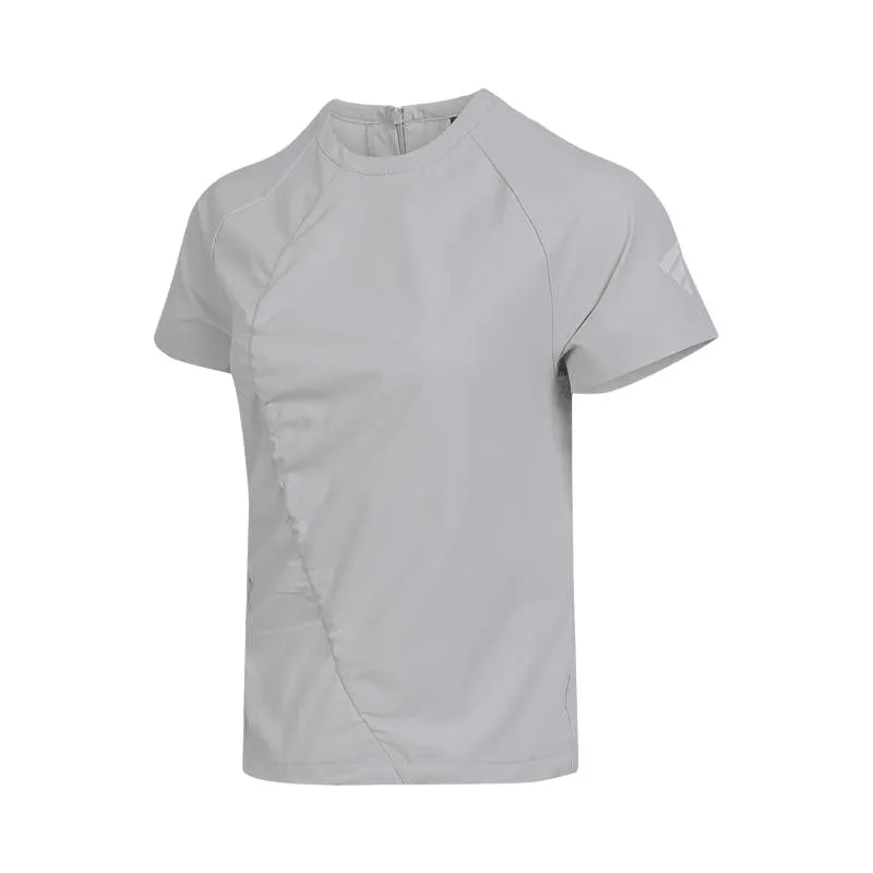 Adidas FOS T-Shirts Women's Gray Crew Neck Moderate