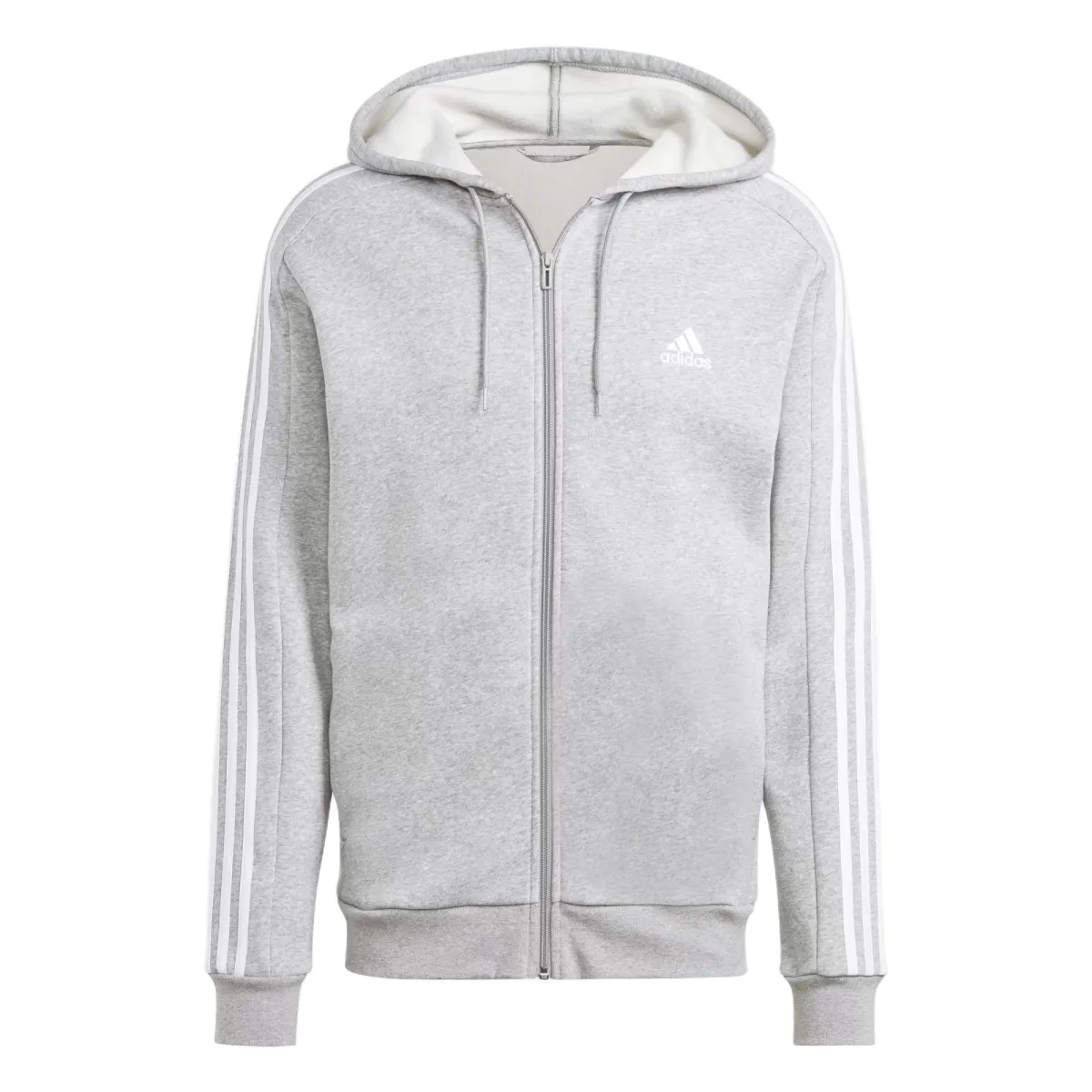 Adidas Essentials Fleece 3 Stripes Full Zip Hoodie