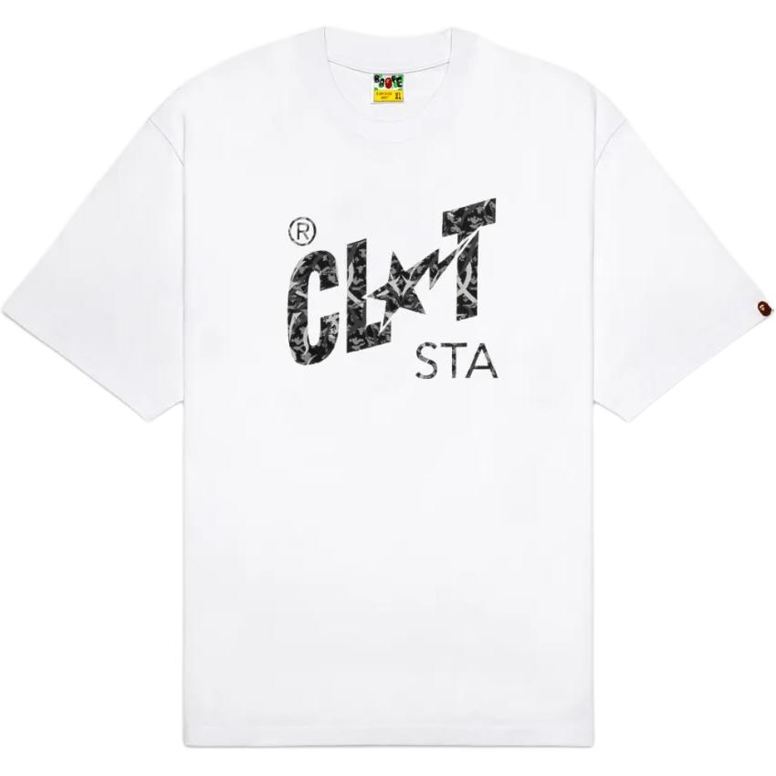 Мужская футболка A BATHING APE x CLOT (черная)