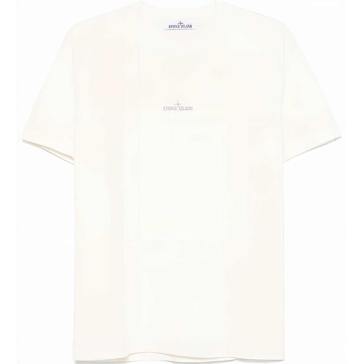 Мужская футболка STONE ISLAND SS25 (белая)