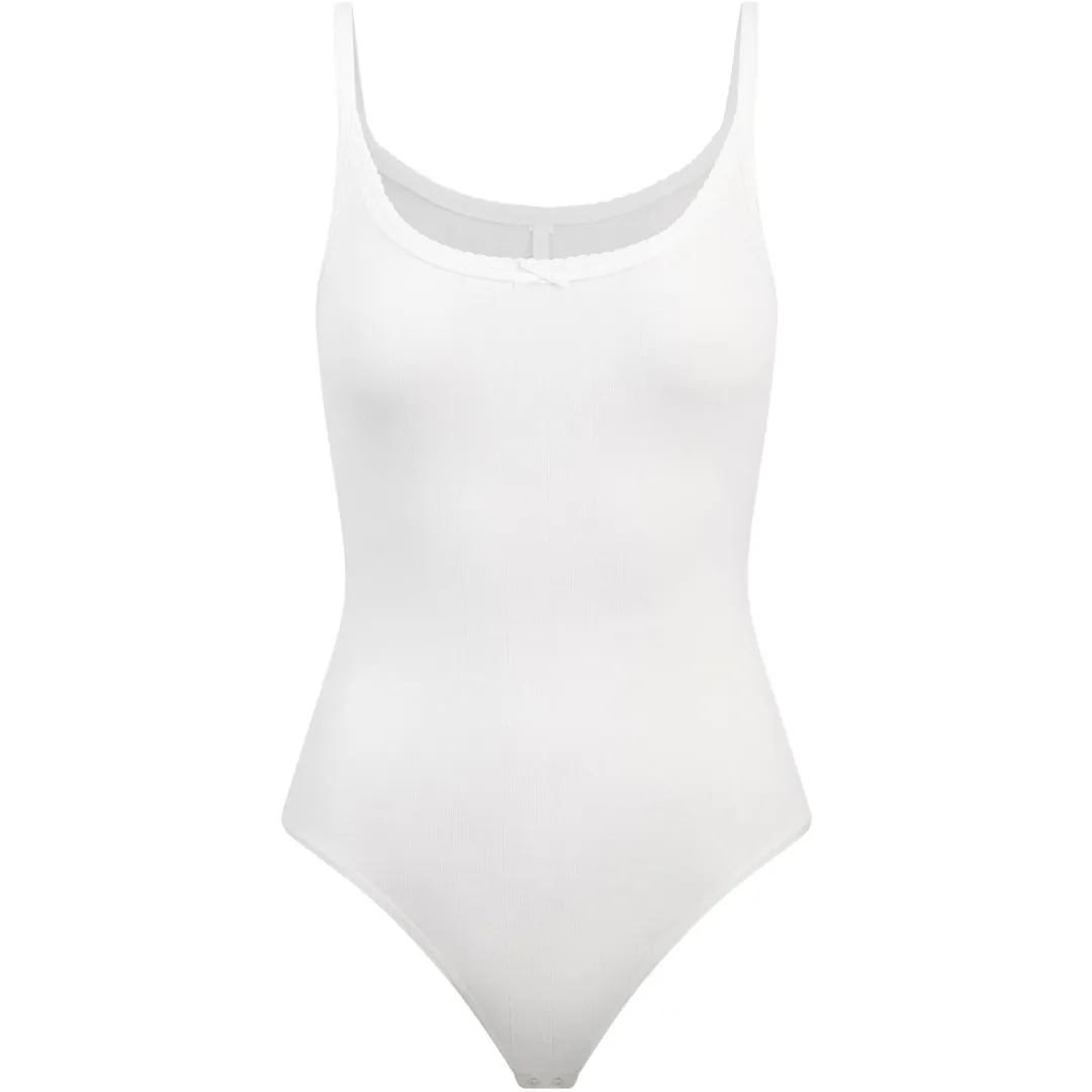 Skims Bodysuits Women's Snow/Snow Crew Neck