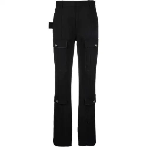 Bottega Veneta Casual Pants Women's Black Moderate Straight Fit Pants