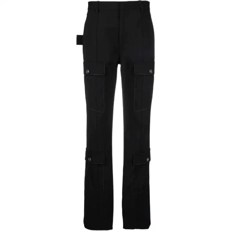 Bottega Veneta Casual Pants Women's Black Moderate Straight Fit Pants
