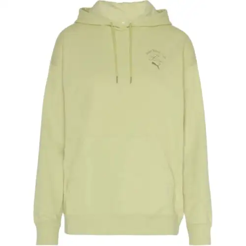 PUMA Sweatshirts Women's Green Hooded Moderate