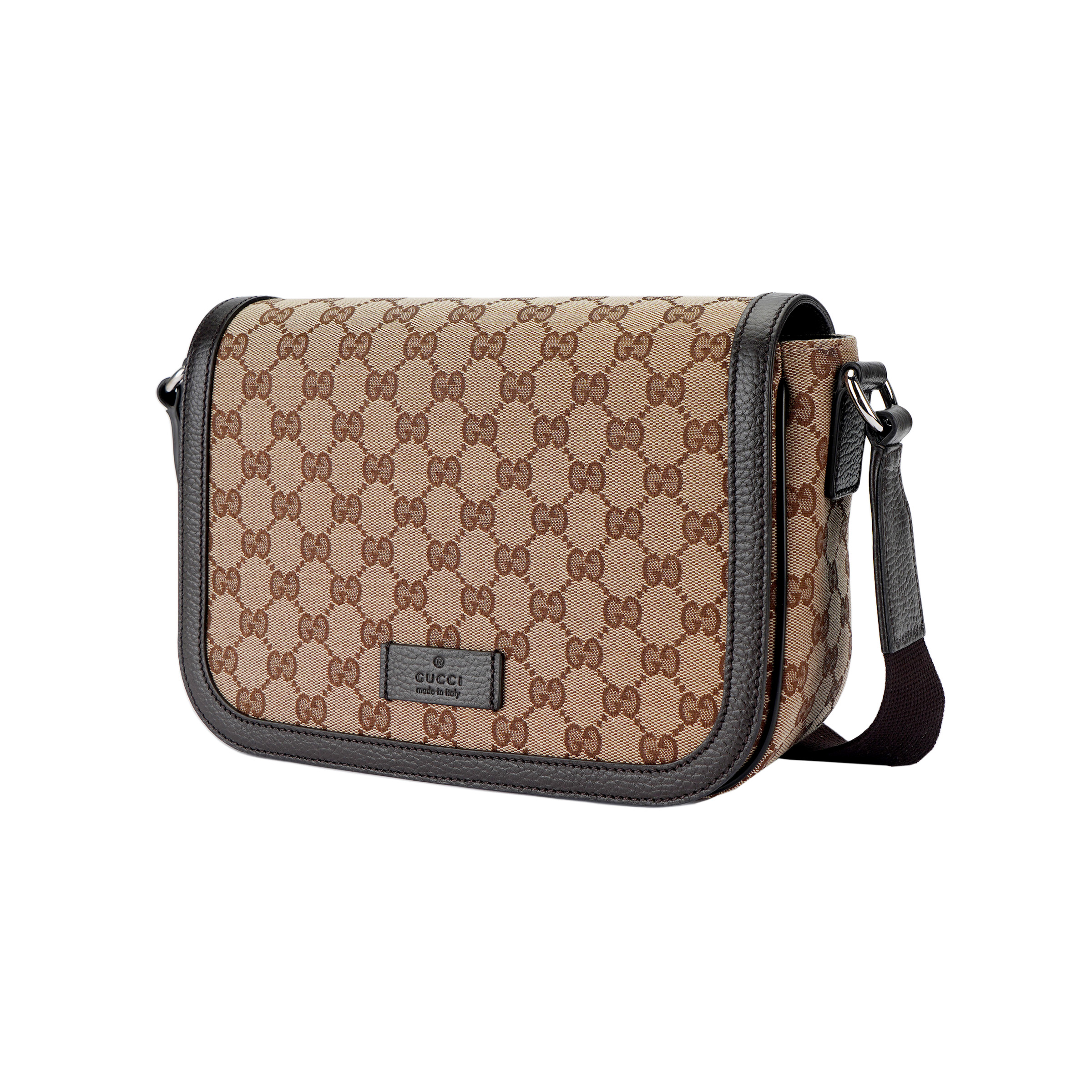 Мужская сумка Gucci Messenger Bag (эбеновый/коричневый) — фото 2