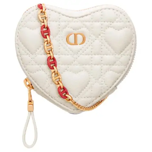 DIOR Caro Cow Leather Shoulder Bag, Crossbody Bag Women's White