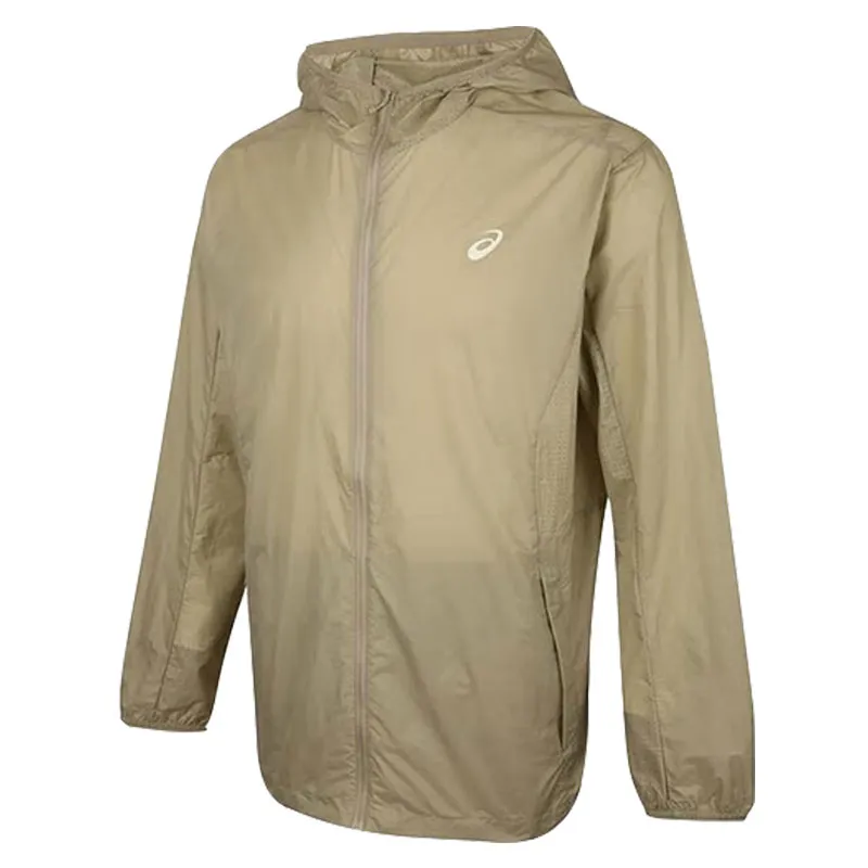 ASICS Jackets Men's Khaki Hooded Moderate Other