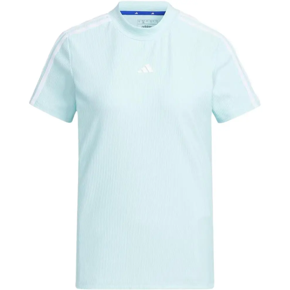 Adidas T-Shirts Women's Blue Crew Neck Moderate Straight Fit