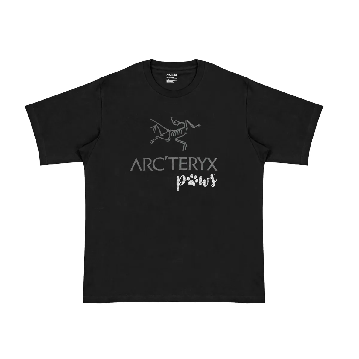 Arcteryx T Shirts Men's Black/Black Crew Neck Moderate Straight Fit
