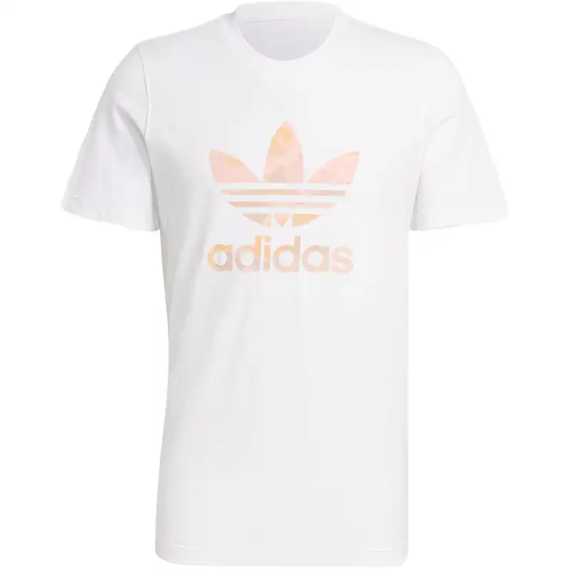 Adidas Originals T Shirts Men's White Crew Neck Moderate Straight Fit