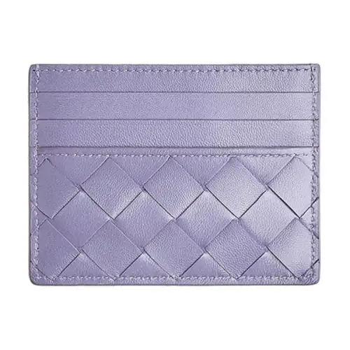 Bottega Veneta Sheepskin Card Holder, Wallet Women's Purple