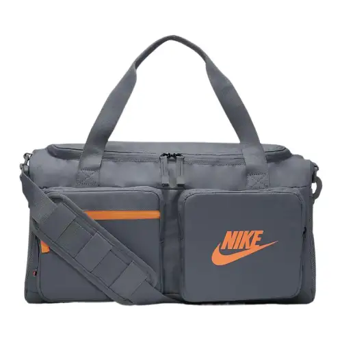 Nike Fabric Sports Bag, Travel Bag, Gym Bag Regular Unisex Gray/Orange