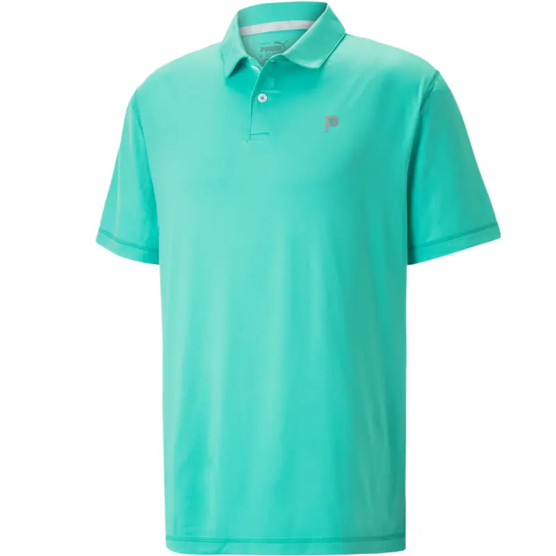 PUMA x PTC Puma Golf X PTC Collaboration Polo Men Polo Shirt Men's Aqua Green