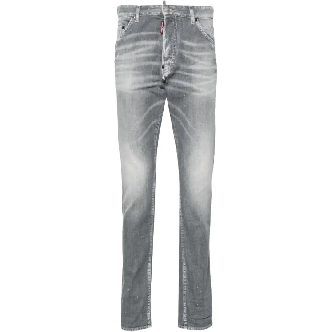 Dsquared2 Logo Patch Distressed Jeans