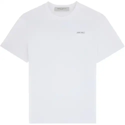Golden Goose T Shirts Unisex White Crew Neck Moderate Straight Fit