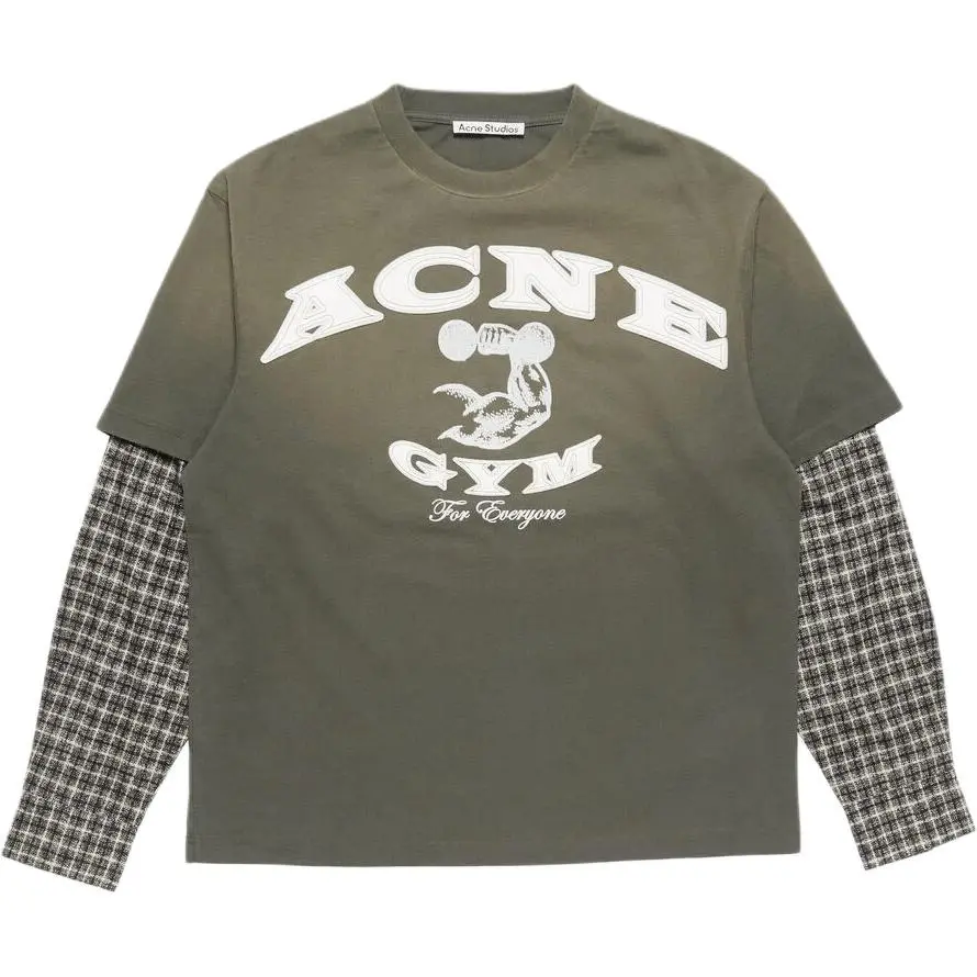 Acne Studios Logo appliqué Layered T shirt