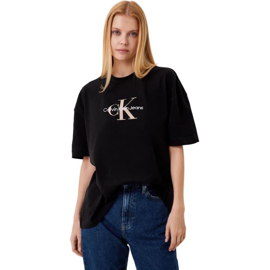 Женская футболка CALVIN KLEIN Logo (черная)
