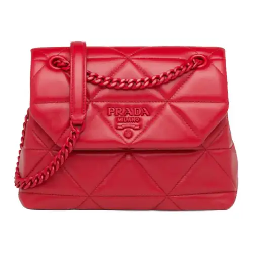 PRADA Spectrum Nappa Leather Crossbody Bag, Shoulder Bag Women's Red