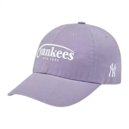 MLB New York Yankees 25FW color whitening dopamine JELLY CAP all-match casual sunshade and sun protection cotton peaked hat same style for men and women for couples purple