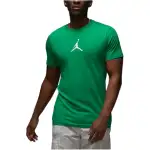Jordan T Shirts Men's Green Crew Neck Moderate Straight Fit