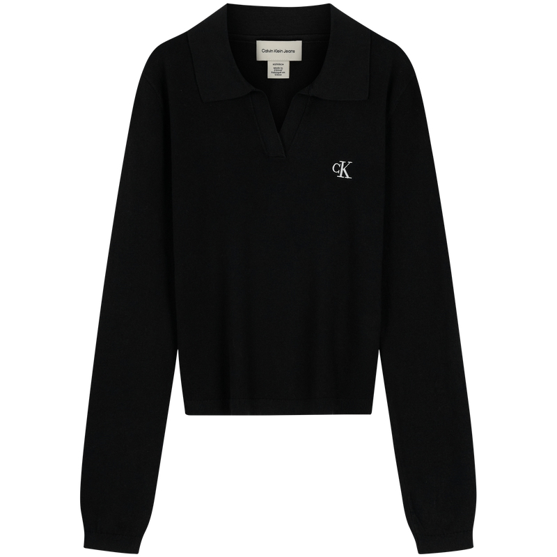 Женский лонгслив CALVIN KLEIN Jeans Polo (синий)