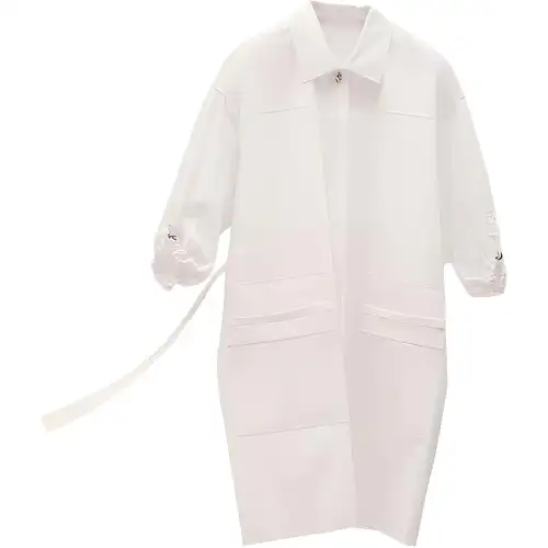 HERMES Long Sleeved Dresses Women's White Moderate