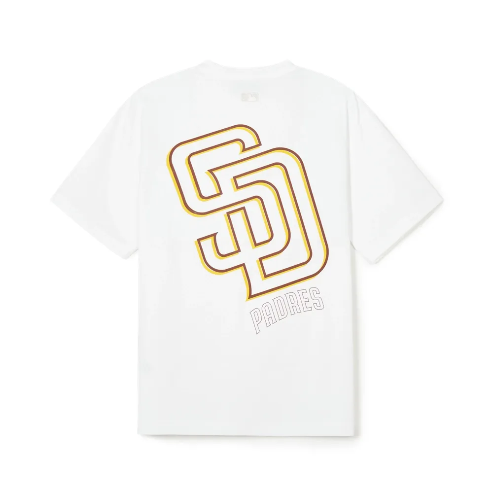 MLB T-Shirts Unisex White Crew Neck Thin