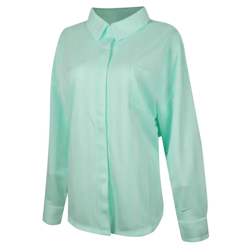 Nike ASWNSW JQRD STRIPE Shirt Women's Pink Blue