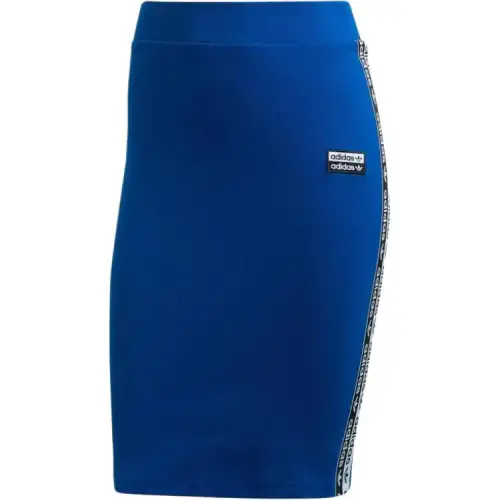adidas originals Athletic Life Logo Print Knit Casual Skirt Blue