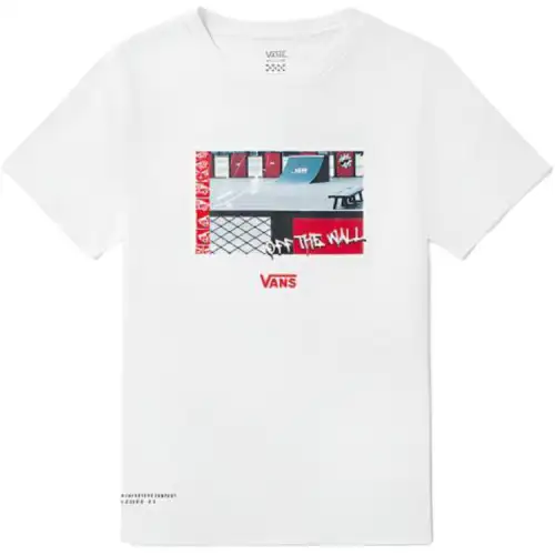 Vans T Shirts Women's White Crew Neck Moderate Straight Fit