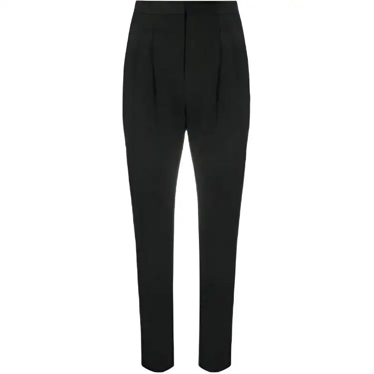 SAINT LAURENT Casual Pants Women's Black Moderate Slim Fit Pants