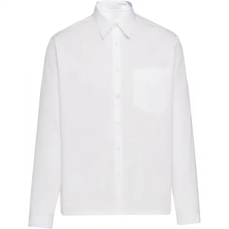 PRADA Shirts Men's White Lapel Moderate