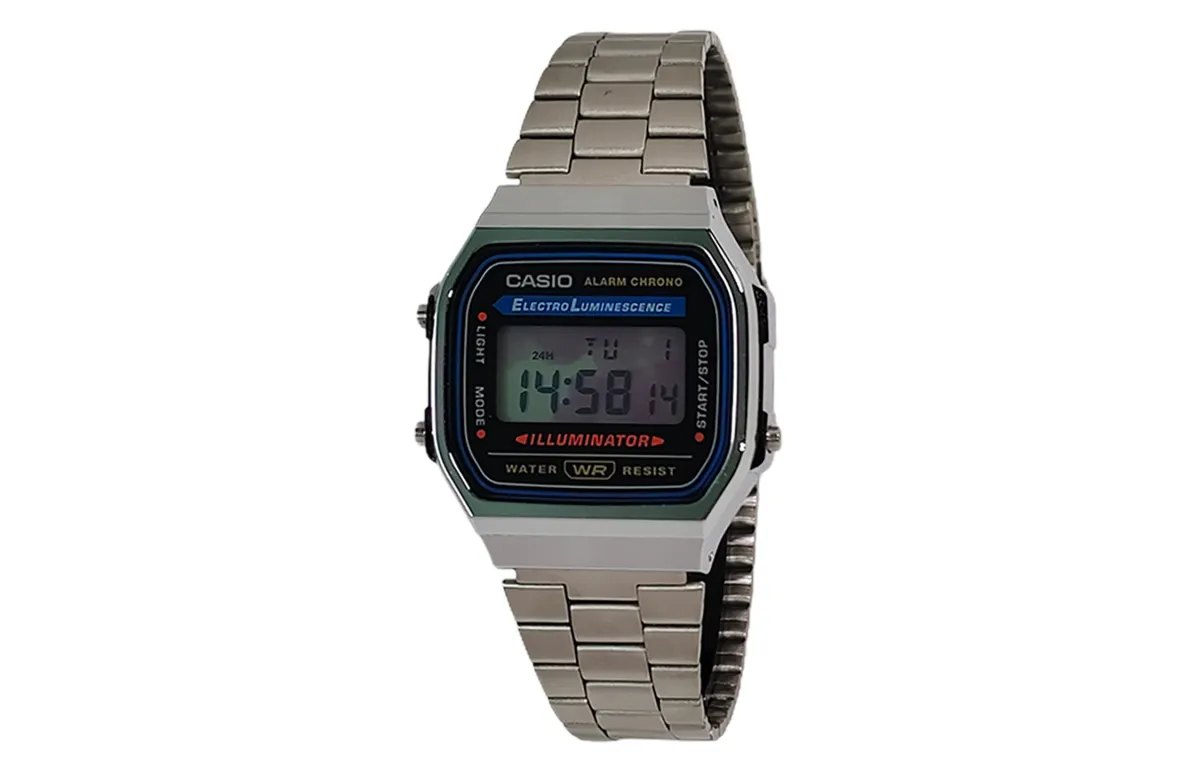 CASIO Custom Collection Quartz Movement Stainless Steel Strap Watch Unisex Black Dial