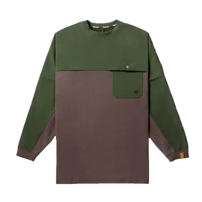 Timberland T Shirts Unisex Green Crew Neck Moderate